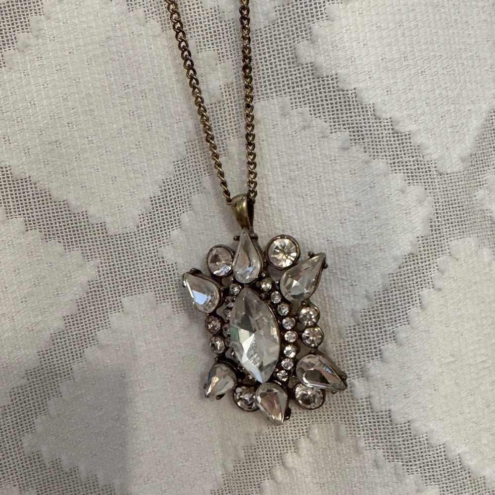 J.Crew Long Brooch Necklacee